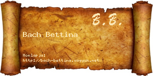 Bach Bettina névjegykártya