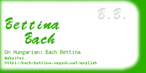 bettina bach business card